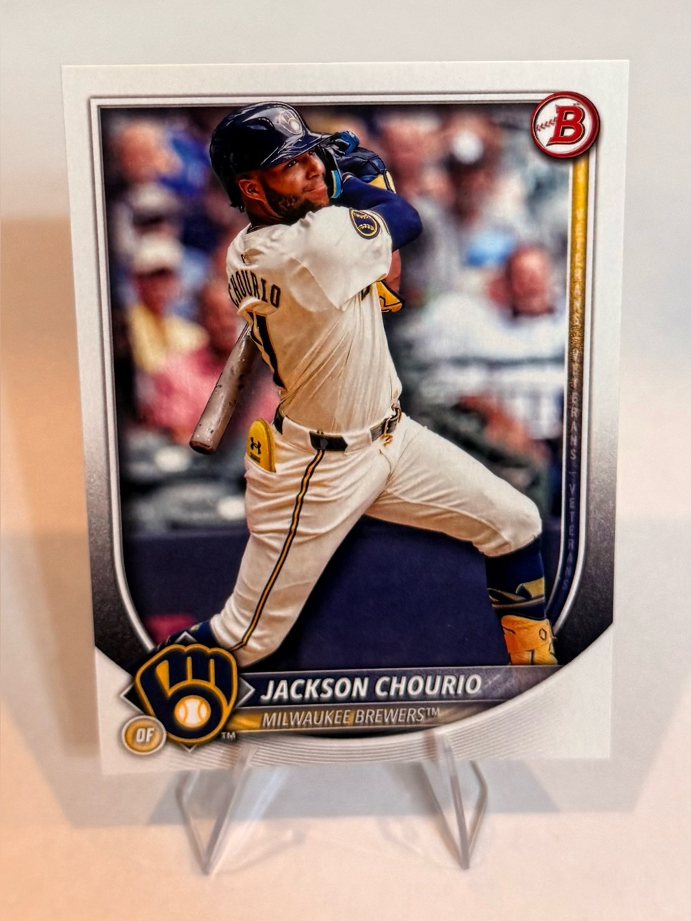 2025 Bowman # 11 Jackson Chourio . Milwaukee Brewers Outfield